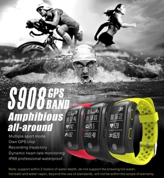 

GPS Smart Band 0.96'' OLED IP68 Professional Waterproof Smart Bracelet Heart Rate Monitor Sports Wristband Pedometer