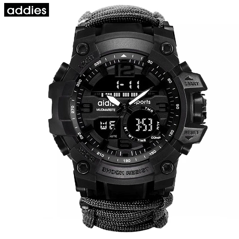  Addies G Shock Men's Military Watch With Compass 3Bar Waterproof Watches Digital Movement Fashion&C