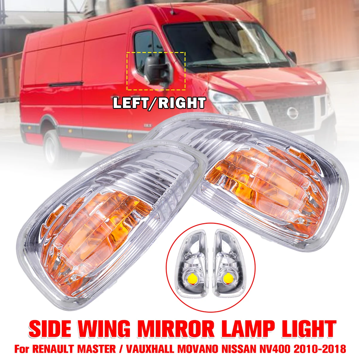 

1X Side Wing Mirror Lamp Left/Right for Renault Master for Vauxhall Opel Movano for Nissan NV400 2010-2016 2017 2018 #261603141R