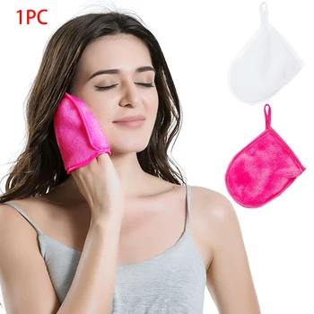 

Microfiber Facial Reusable Gloves Shape Face Towel Protection Skin Cloth Quick Dry Makeup Remover Soft Cleansing