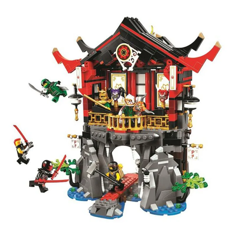 

New 10806 809pcs Legoinglys Ninjagoings Series The Temple of Resurrection Model Building Block Bricks Toys For Children 70643