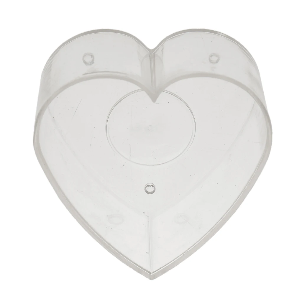 200pcs Pre-waxed Candle Wicks and 10pcs Plastic Clear Heart Tealight Cups Empty Case Container Holder for Candle Making