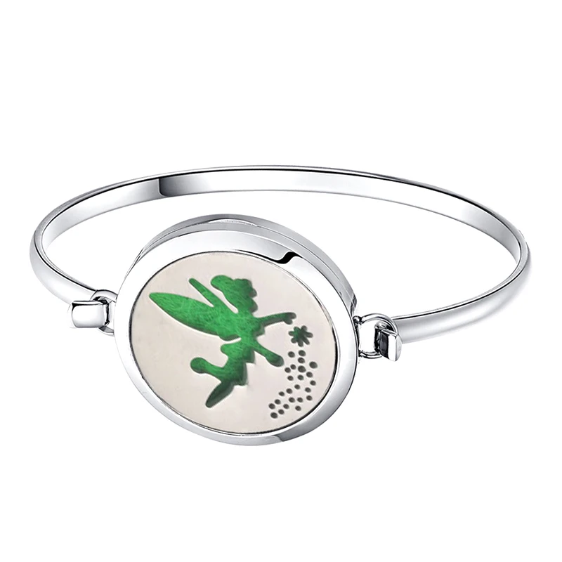 

Aromatherapy Perfume Essential Oil Diffuser Locket Bracelet Silver Stainless Steel Perfume Bangle Magnetic