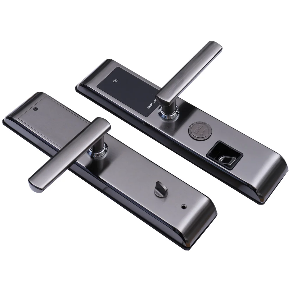 US $180.15 Wifi Fingerprint Door Lock AntiTheft Door Lock Keyless Smart Lock With Digital Password RFID Unlocked By APP Code Card Key