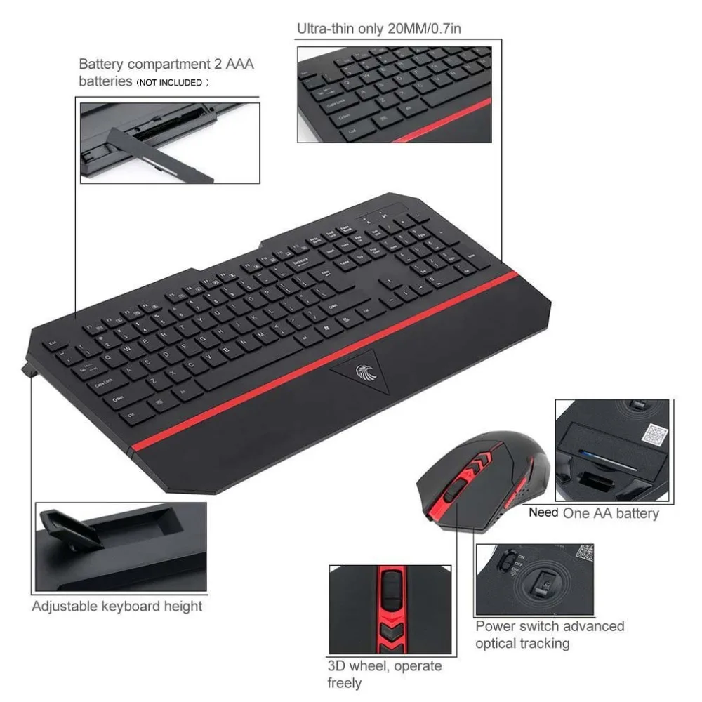 Ультратонкая беспроводная клавиатура и мышь 2 4 ГГц|keyboard and mouse combo|keyboard mousewireless