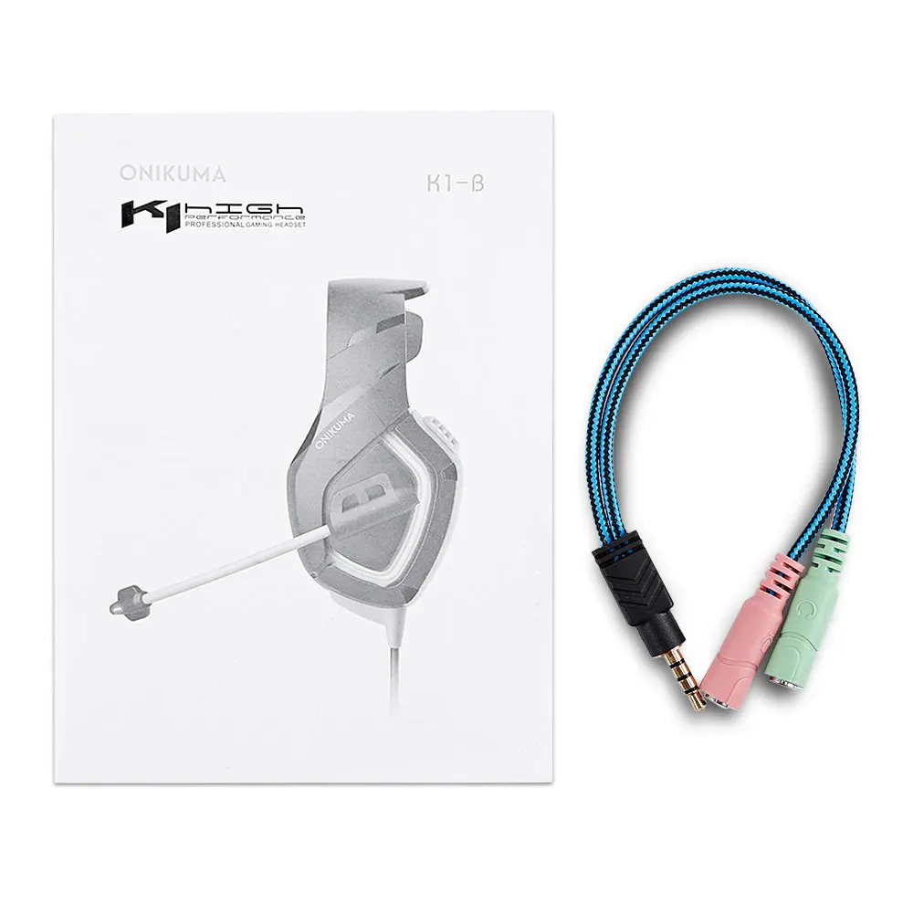 ONIKUMA K1 Ps4 Игровые наушники с мягкой микрофон светодиодный свет для PS4 Xbox One