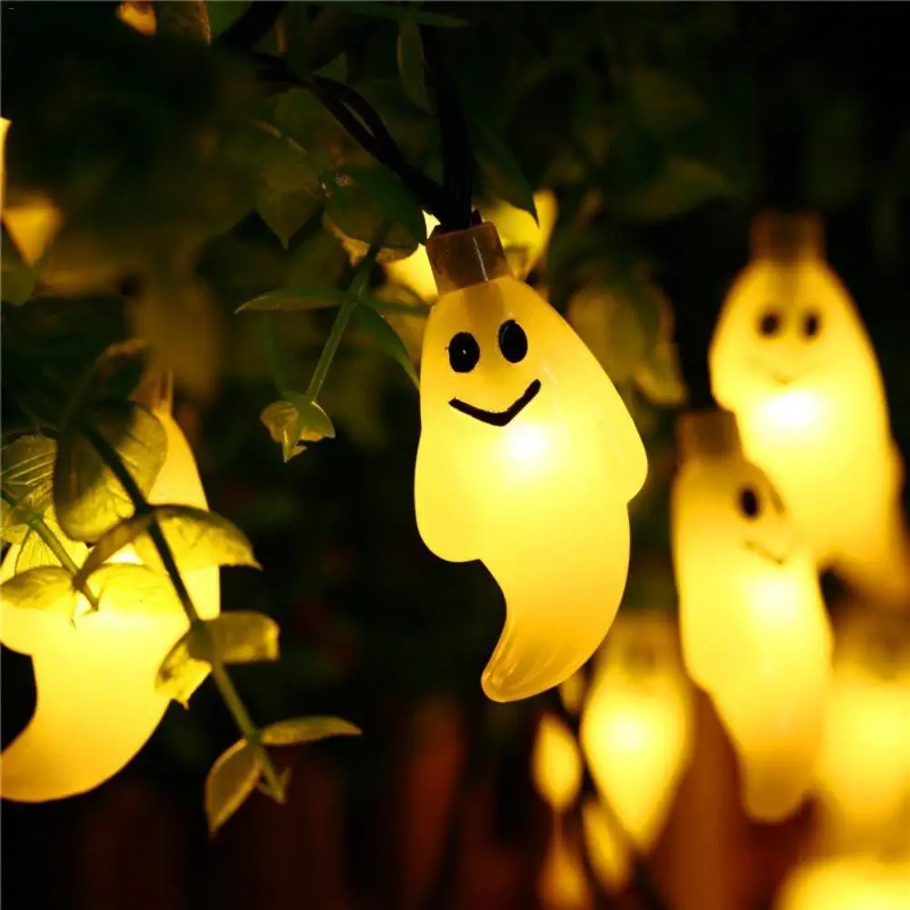 

Little Ghost String Lights 20 LED Solar Outdoor Lighting Halloween Theme Party Home Garden Courtyard Led Lights Decoration