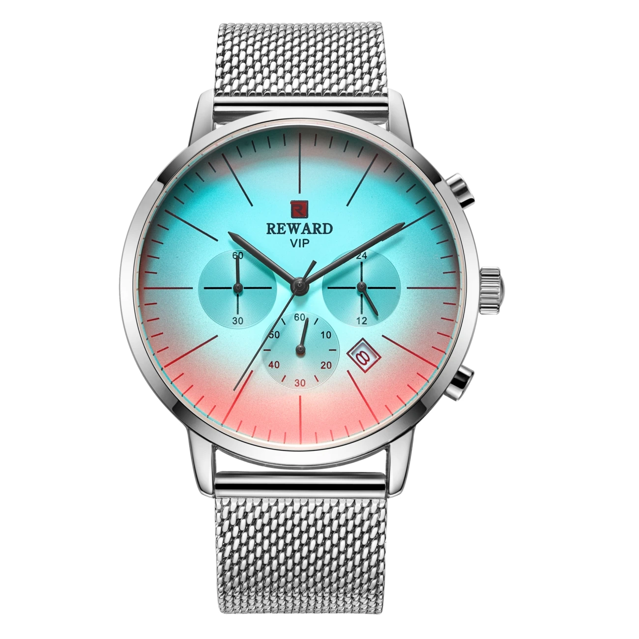 REWARD New Fashion Chronograph Watch Men Top Brand Luxury Colorful Watch Waterproof Sport Men Watch Stainless Steel Clock