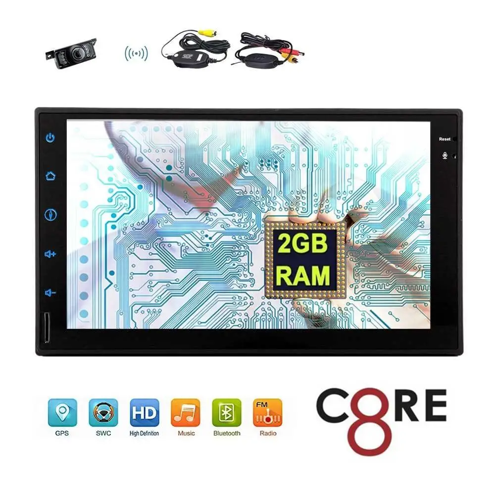 Android 7 1 автомобильный стерео 2Din Bluetooth радио Поддержка gps навигация wifi USB SD MirrorLink