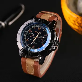 

Fashion Men's Watches High Quality Sports Watches Men's Classic Analog Quartz Watchs Luxury Alloy Leather Glas Business Watch #F