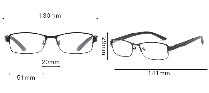 077 полная оправа, оптические очки, качественный металлический сплав, мужские очки для чтения по рецепту+ 1,0+ 1,5+ 2,0+ 2,5+ 3,0+ 3,5+ 4,0