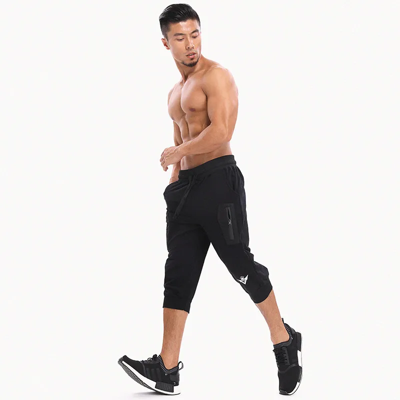Новые мужские шорты мужские тонкие короткие брюки фитнес бодибилдинг; бег мужские брендовые прочные треники фитнес спортивные хлопковые шорты
