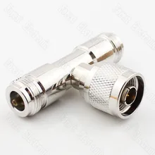 20pcs/lot N-KJK/N One Male To Two Female Connector Three Pass Connector N-T 20pcs/lot N-KJK/N One Male To Two Female Connector Three Pass Connector N-T