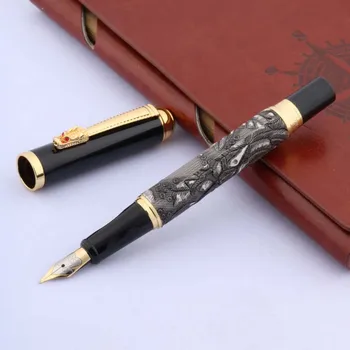 

Golden Dragon With Exquisite pattern Grey Medium Nib Fountain Pen