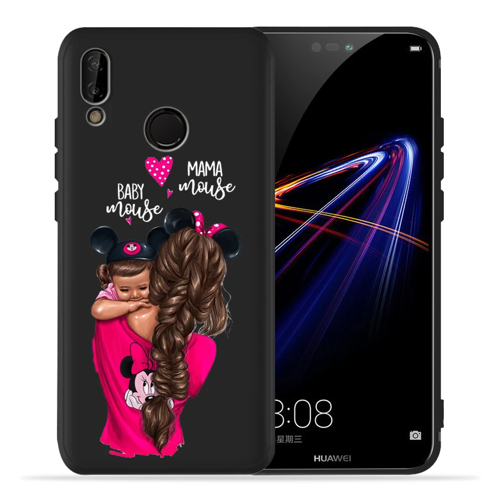 Чехол Super Mom Baby Mama mouse Girl Для huawei P20 Lite P30 huawei P30 Lite P8Lite P9Lite P Smart family Etui