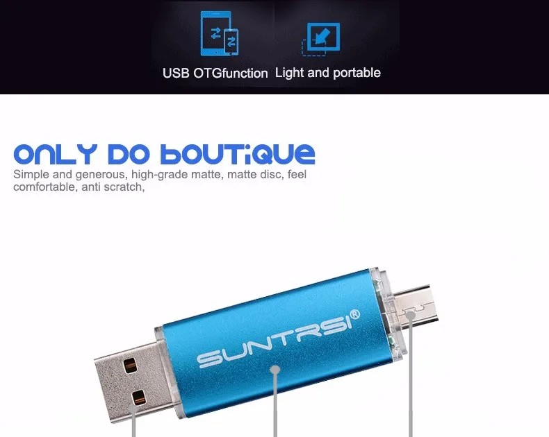 Suntrsi USB флеш-накопитель 2,0 OTG Смартфон Флешка 128 Гб 64 ГБ 32 ГБ USB флешка планшет ПК Флешка микро USB