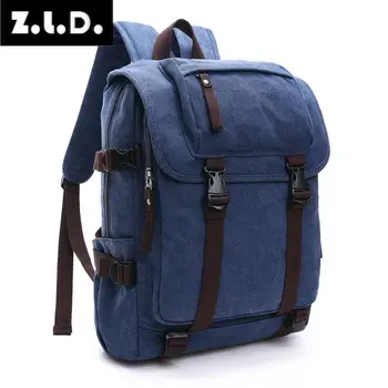 

Z.L.D. Hot New Brand Fashion Colors Women's Canvas Backpacks Youth School Bags Brand Design Men's Canvas Bags Weekend backpack