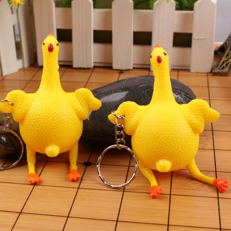 Смешной розыгрыш, хитрый гаджет Зеленый Динозавр игрушки-бобы куриное яйцо несушек тесный стресс мяч брелок для ключей облегчение подарок
