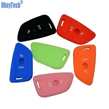 OkeyTech High Quality Silicone Key Cover Case 2 Buttons For BMW 1 2 5 Series 218i X1 F48 X5 X6 F15 Smart Remote Car Key Case