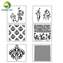 DIY 6 шт. цветы помадка торт трафарет для торта Плесень Свадебные украшения кекс трафареты для печенья кружевная форма для торта выпечки инструменты