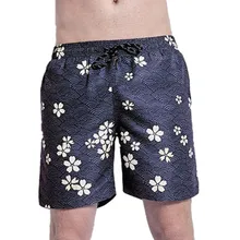 CHAMSGEND мужские пляжные брюки для отдыха, быстросохнущие свободные шорты большого размера на подкладке, модные шорты с принтом, повседневные плавки