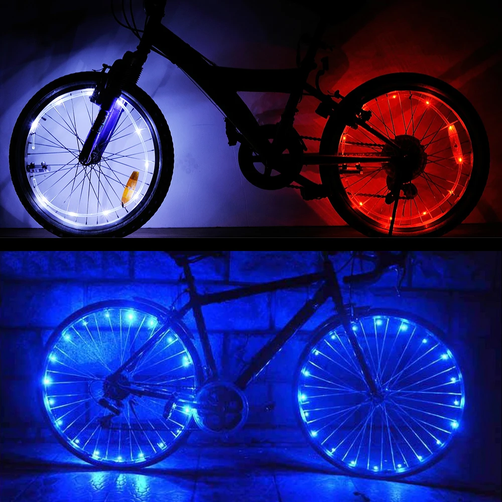 Cheap LED Colorful Bicycle Lights Mountain Bike Light Cycling Spoke Wheel Lamp Bike Accessories Luces Led Bicicleta Bisiklet 3