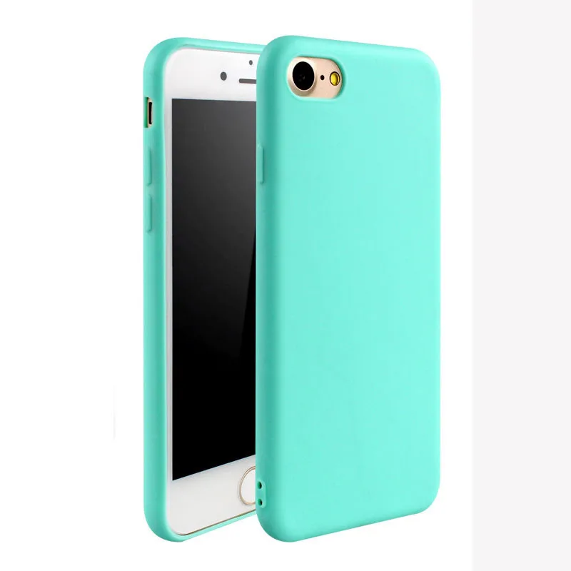 Fashion Cute Candy Colors Soft TPU Silicon phone cases for Apple iPhone 5 5S 5SE 6 6S 7 Plus Back Cover Coque Case iphone 8 silicone case