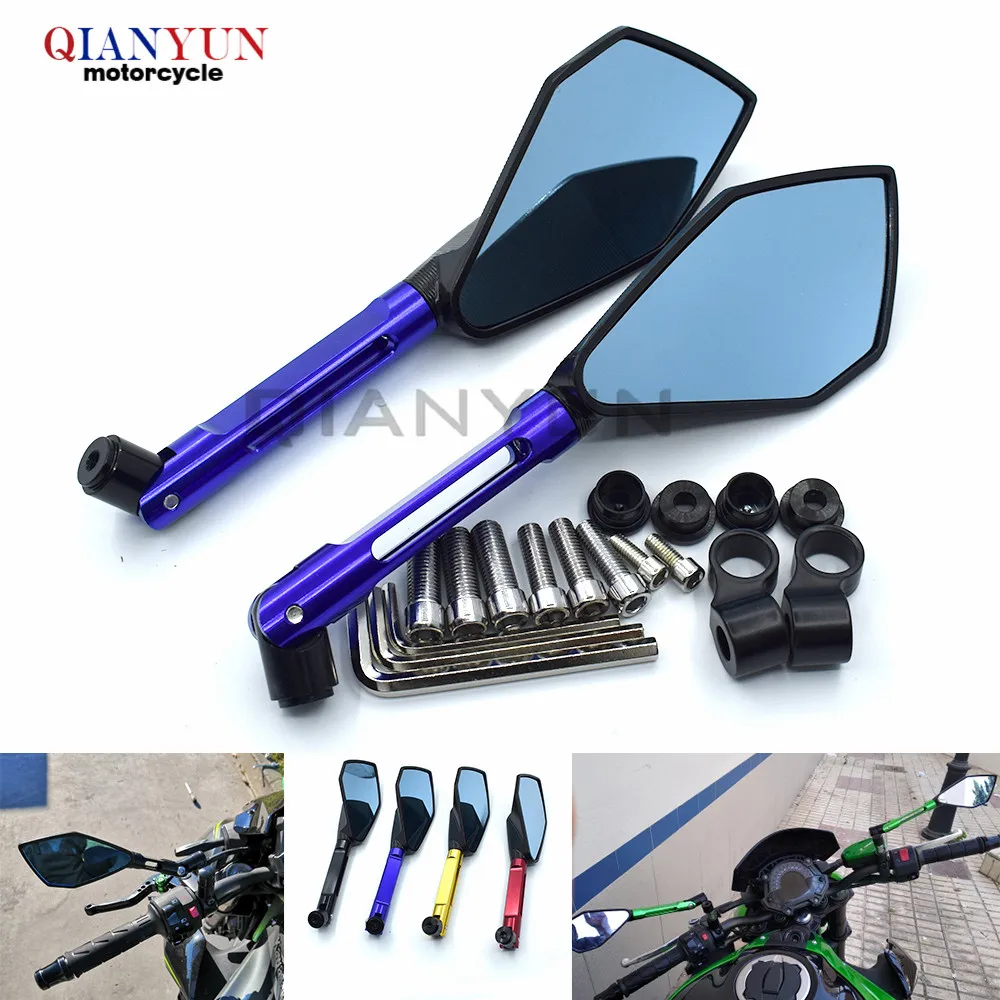 

Motorcycle rearview side mirror 8mm 10mm with L wrench Universal For Triumph TT600 /Trophy 1200/Daytona 675 675R