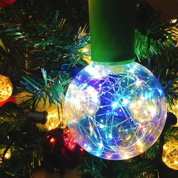

Festival decorating lamp PC Cover E27 25LED Colorful Silver Line Lamp LED Holiday Decoration Lights 90-265V