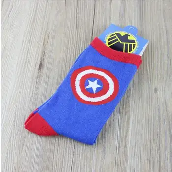 

15 pairs/lot Hot Superman Batman Captain America cartoon odd future happy socks character pattern Superheroes happy socks