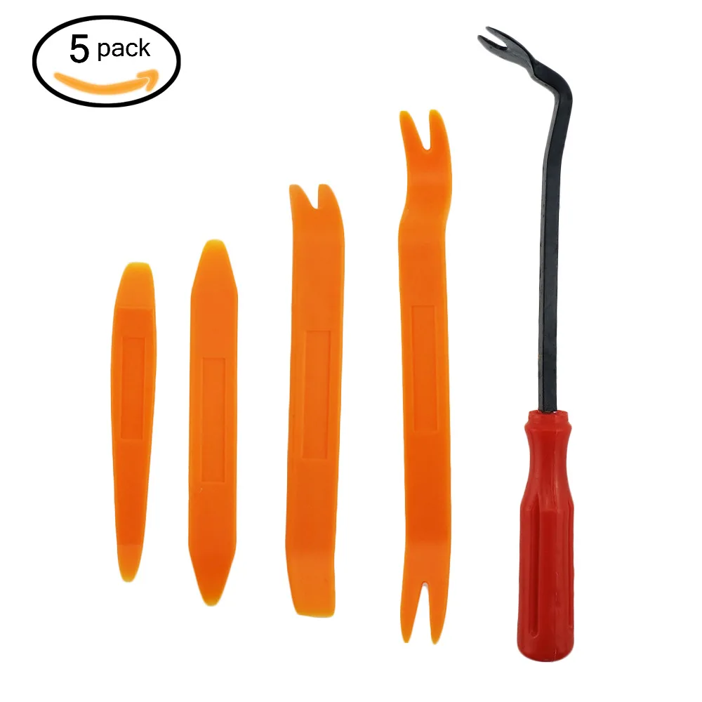 

5Pcs Auto Trim Removal Tool Kit Door Clip Panel Trim Removal Tool Fastener Remover