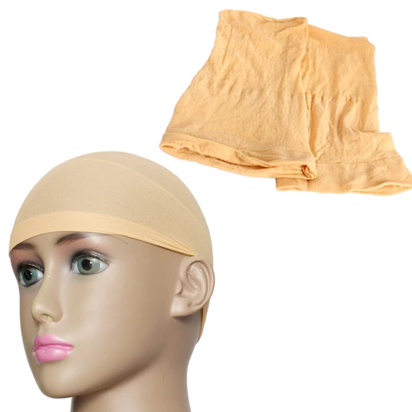 2pcs Unisex Elastic Wig Caps Hair Mesh Wig Cap Hair Nets Wig Liner Hairnet Snood Glueless Dome Wig Cap Elastic Hair Net FM88