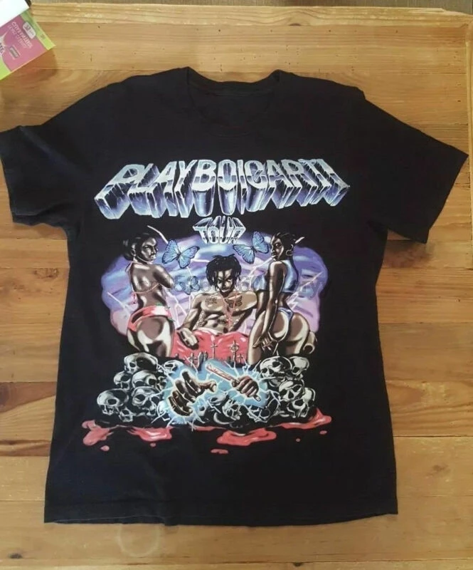 

Vintage Playboi Carti Tour Merch Concert T-Shirt Rare Hip Hop Rap tee limited(1)