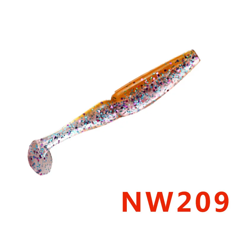Noeby S3109 70 мм 3,5 г Т-образный хвост пластиковая Мягкая приманка для рыбалки горячая Распродажа бренд HUNTHOUSE - Цвет: NW209