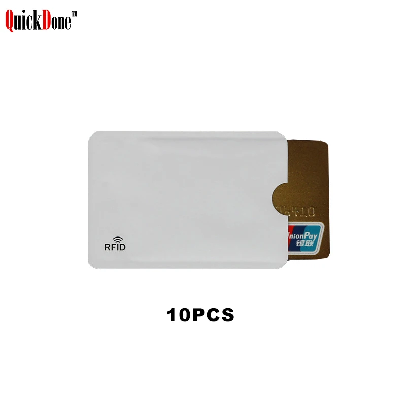 QuickDone 10 шт./компл. цветная сумка для визитных карточек против сканирования RFID