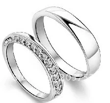 Sterling Silver 925 Ring The Engagement Ring Couples Promise Rings Valentine’s Day Lovers