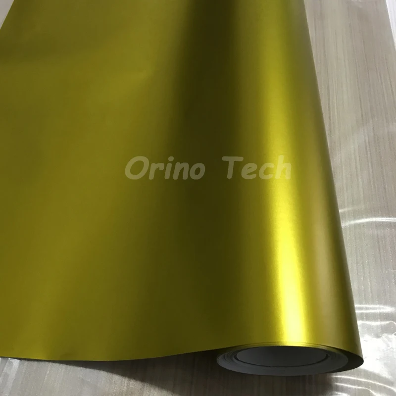 Gold Satin Metallic Vinyl Film Wrap-3