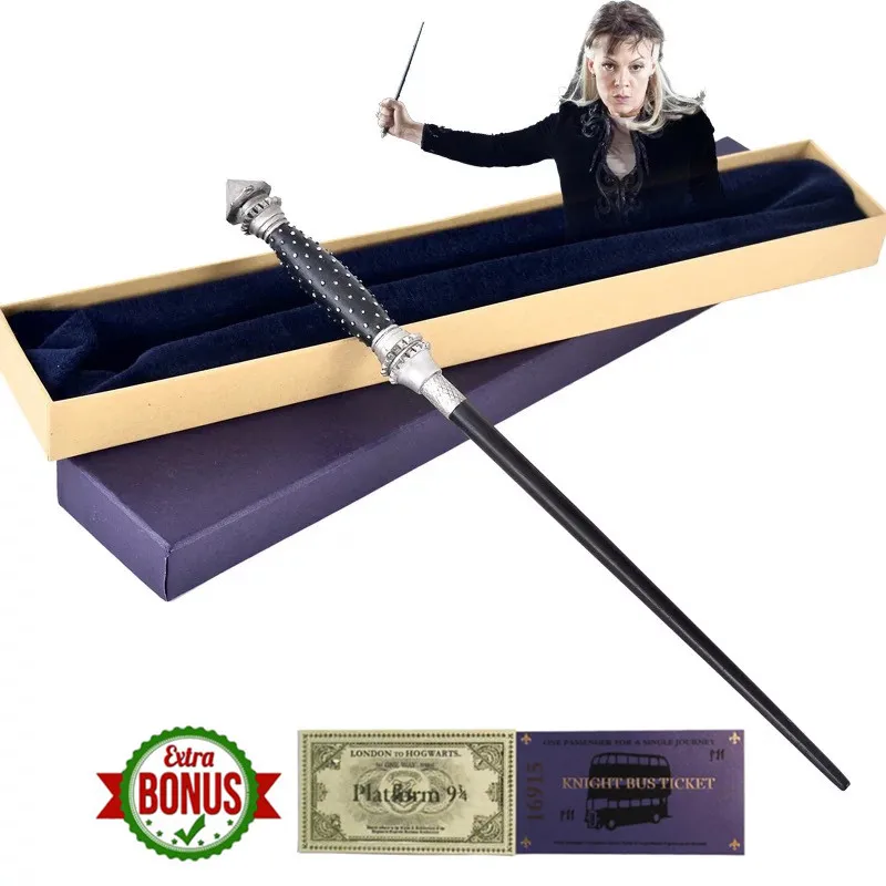 

36cm Narcissa Malfoy Harri Potter Magic Wand Metal Core Wands Gift Box Packing Halloween Cosplay Christmas Gift