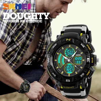 

SKMEI Men Digital Wristwatches Outdoor Casual Sport Watch Multifunction Back Light Chronograph 50M Waterproof Watches 1211