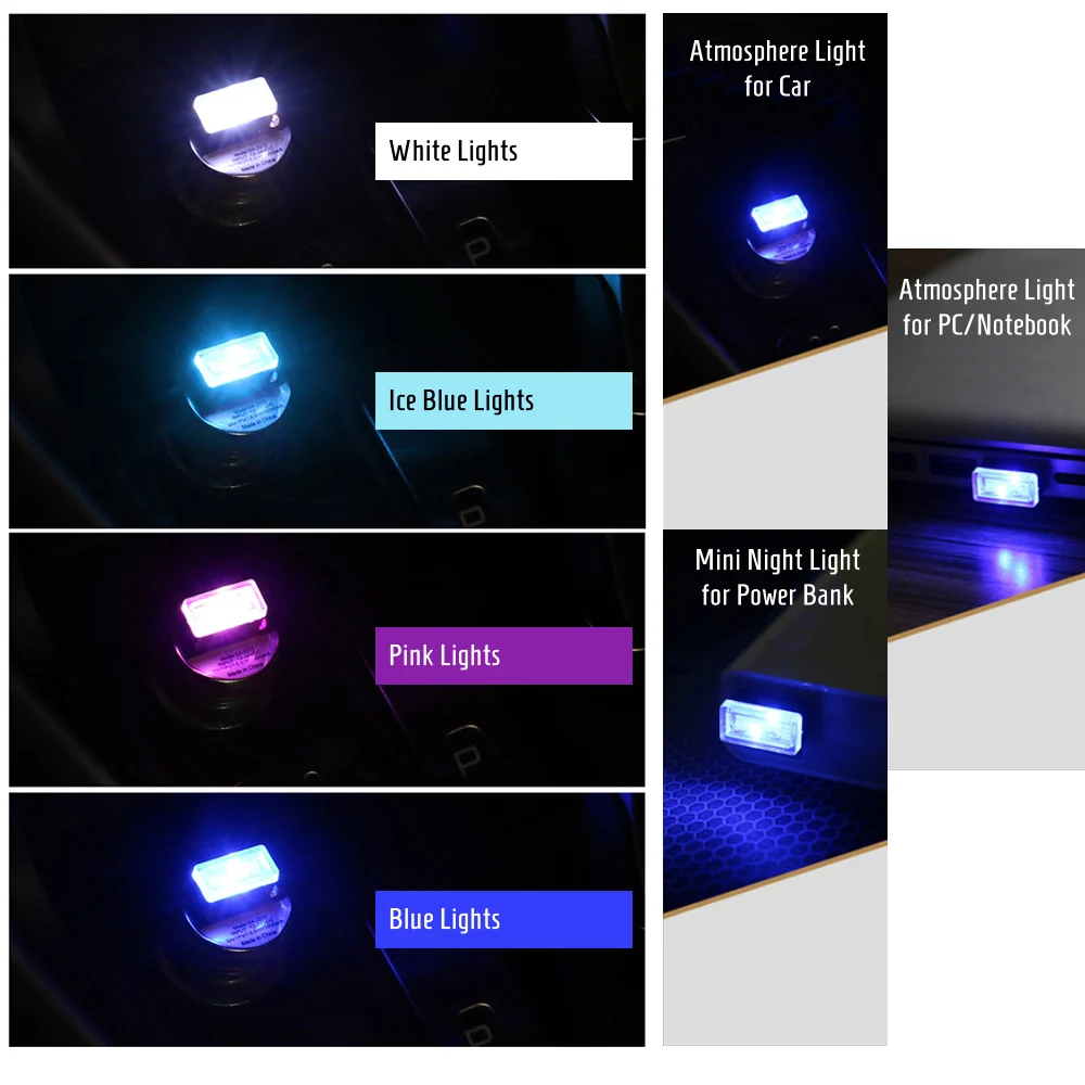 Универсальный мини USB ночной Светильник СВЕТОДИОДНЫЙ Автомобильный интерьерный атмосферный светильник s Feet лампа освещение украшение интерьера лампы 4 цвета