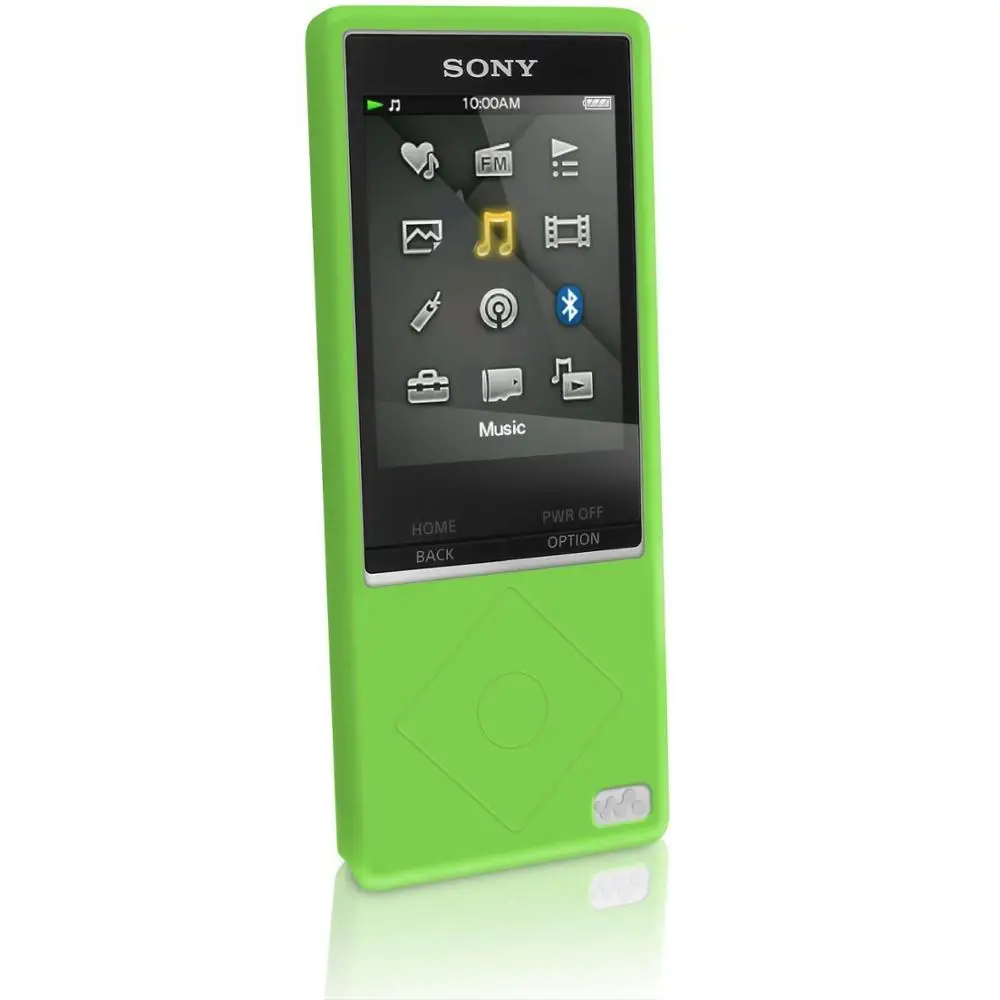 Защитный силиконовый резиновый чехол для sony серии MP3 плеера Walkman NWZ A10 A15 A17 A25, аксессуары - Цвет: Зеленый