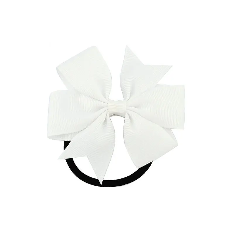 Sale Solid Ribbon Bows Hair rope Girls Bow Elastic kids Children Hair Tie Hair Band princess Hair Accessories - Цвет: 3