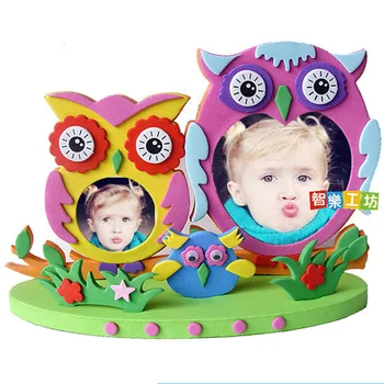 

Kids DIY EVA Photo Frame Craft Toy Preschool Baby Educational Toys for Children Owl Beautiful Butterfly Photo Frame Kids Toys