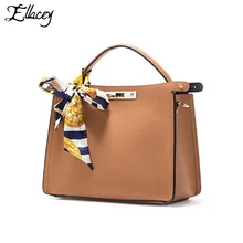 Ellacey, Сумки из натуральной кожи для женщин,, с лентами, роскошные сумки, женские сумки, дизайнерские, короткие, модные, с замком, сумка на плечо для женщин