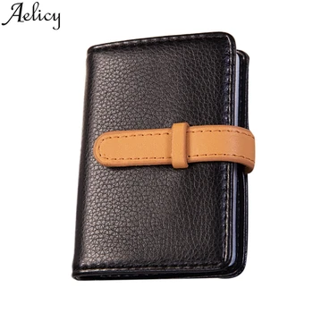 

Aelicy Women Men Unisex Color Simple Multi Pockets Card Package Large Capacity Business Wallet For Credit Cards Slim Coin Purse