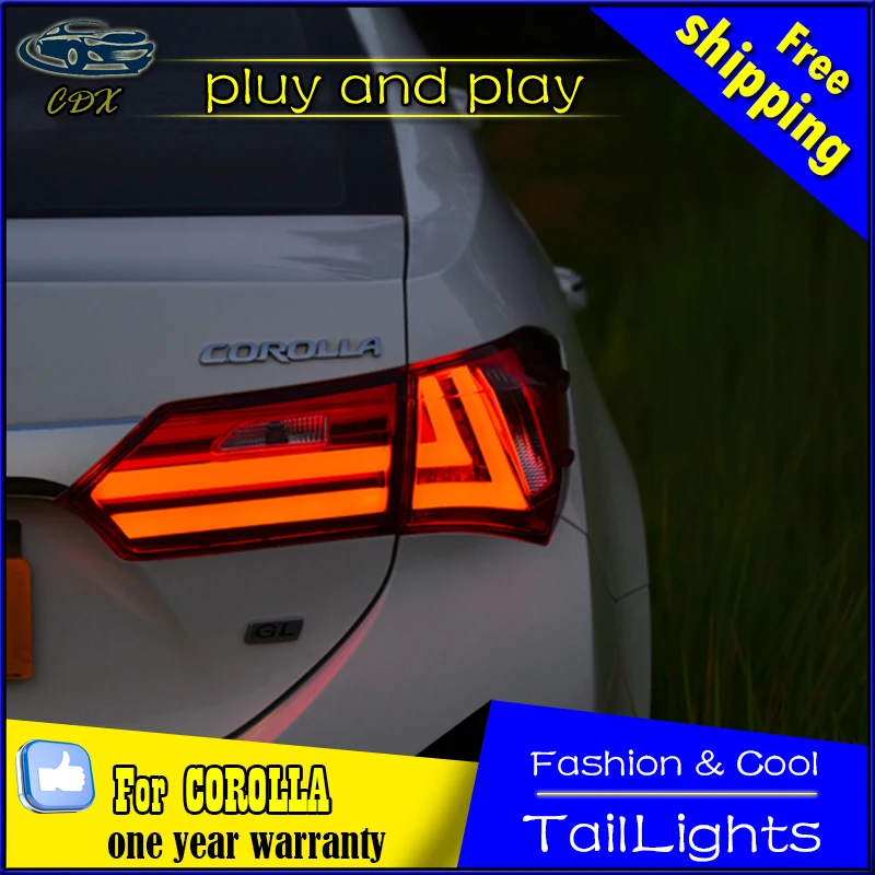 Car Styling Tail Lamp for Toyota Corolla Tail Lights 2014 New Altis LED Tail Light Rear Lamp LED