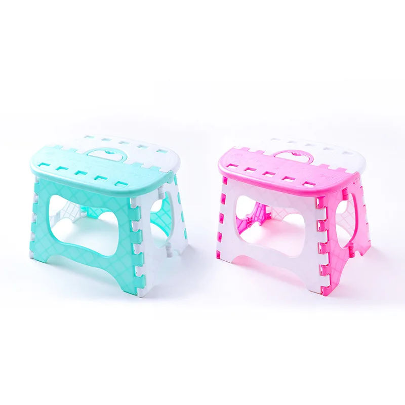 

Contracted Contemporary Creative Color Folding Stool Plastic Portable Small Bench Fishing Stool Household Bathroom Supplies