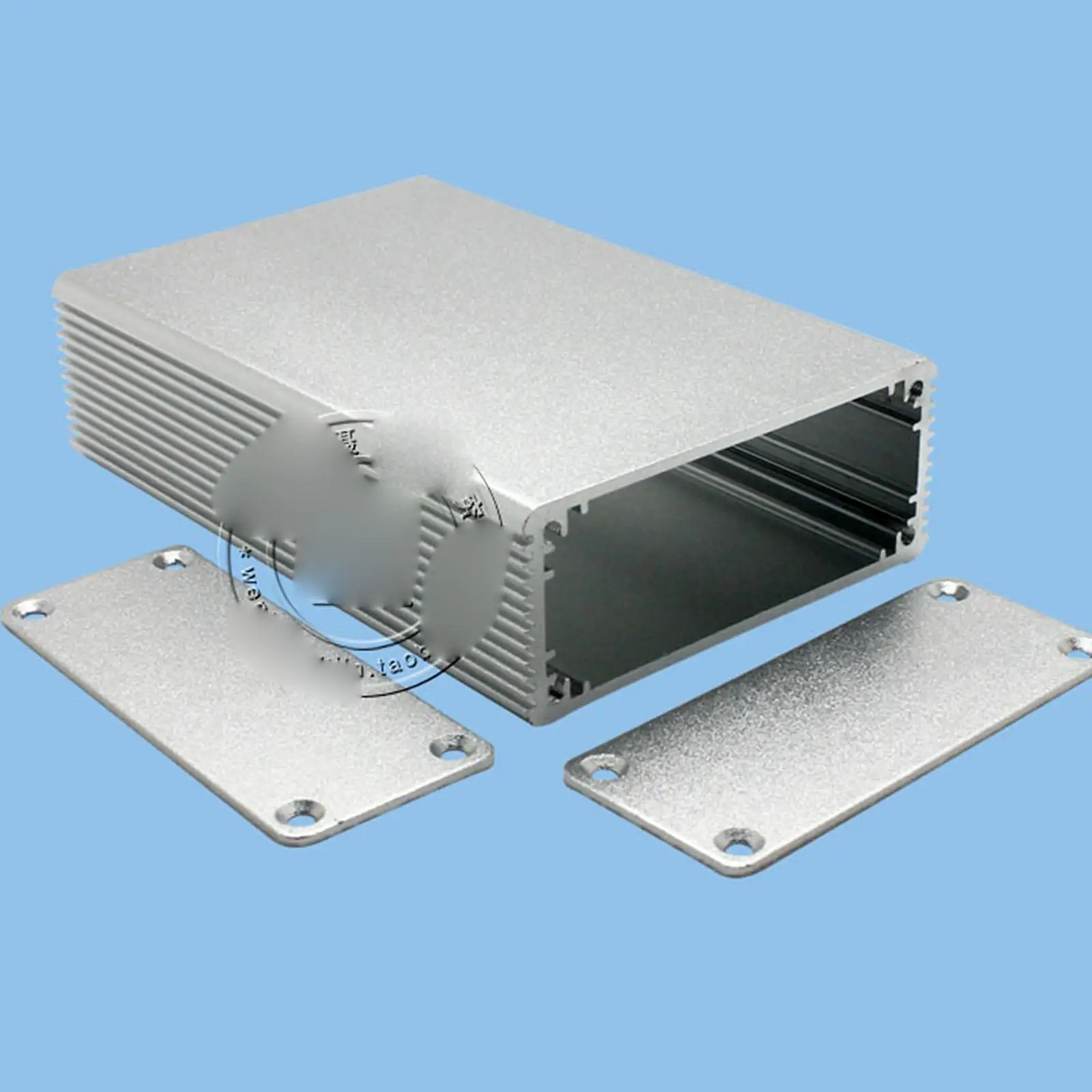 

100x66x27mm Silvery Aluminum Enclosure PCB Shell Cooling Box Case DIY Instrument