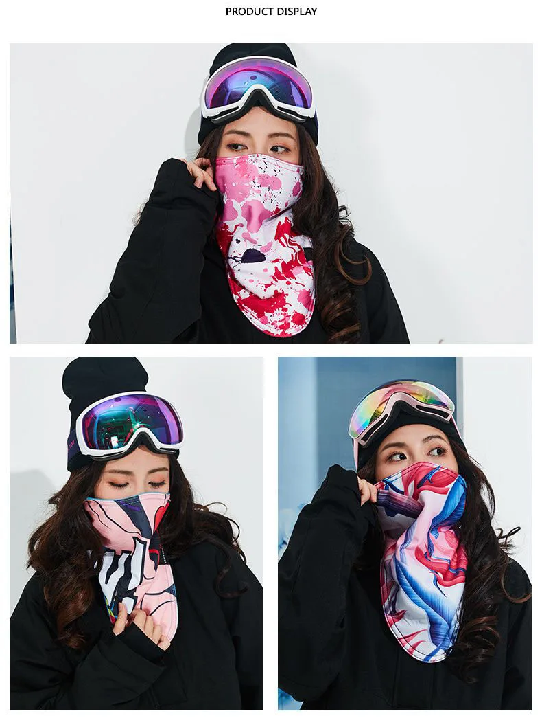 Новинка, Женская Зимняя Теплая Лыжная сноубордическая мотоциклетная уличная спортивная маска для лица для велосипеда сноуборда, треугольный шарф, лыжная маска