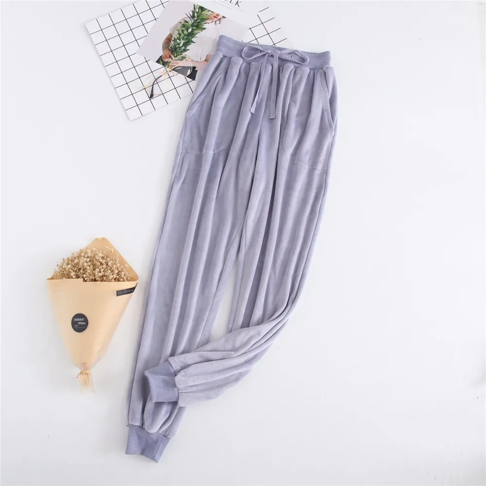 Fdfklak новые домашние штаны для женщин зимние Фланелевые Пижамные брюки женские Пижамные брюки одежда для отдыха женские штаны для сна M-XXL